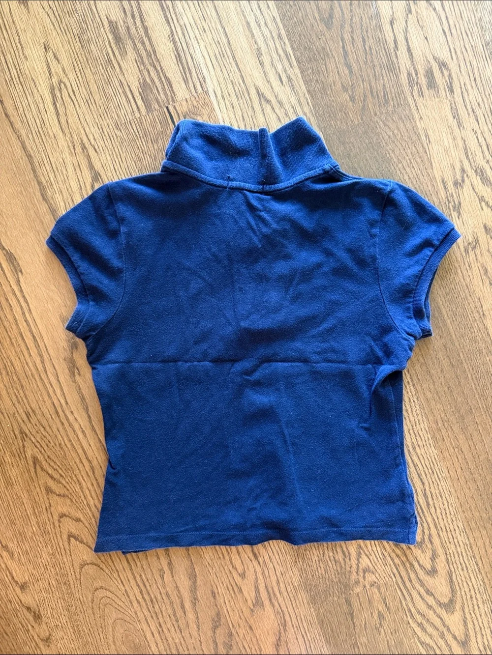 Ralph Lauren Navy Polo with Pink Logo